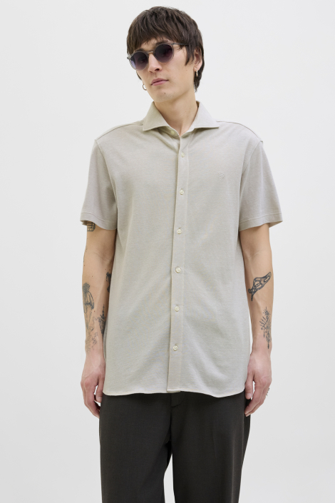 Jack & Jones beige heren overhemd