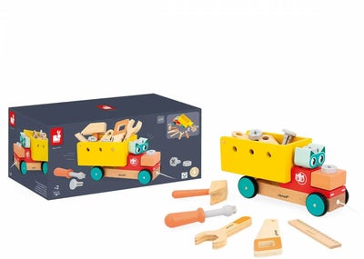 Janod Brico'Kids Pull Along DIY Lastebil 14 Deler
