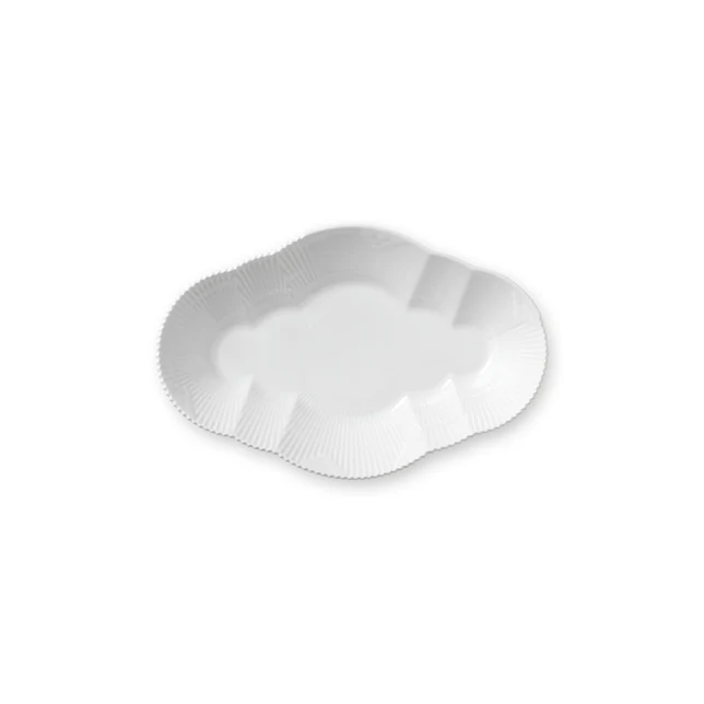 Royal Copenhagen  Hvid Elements fad - 23 cm.