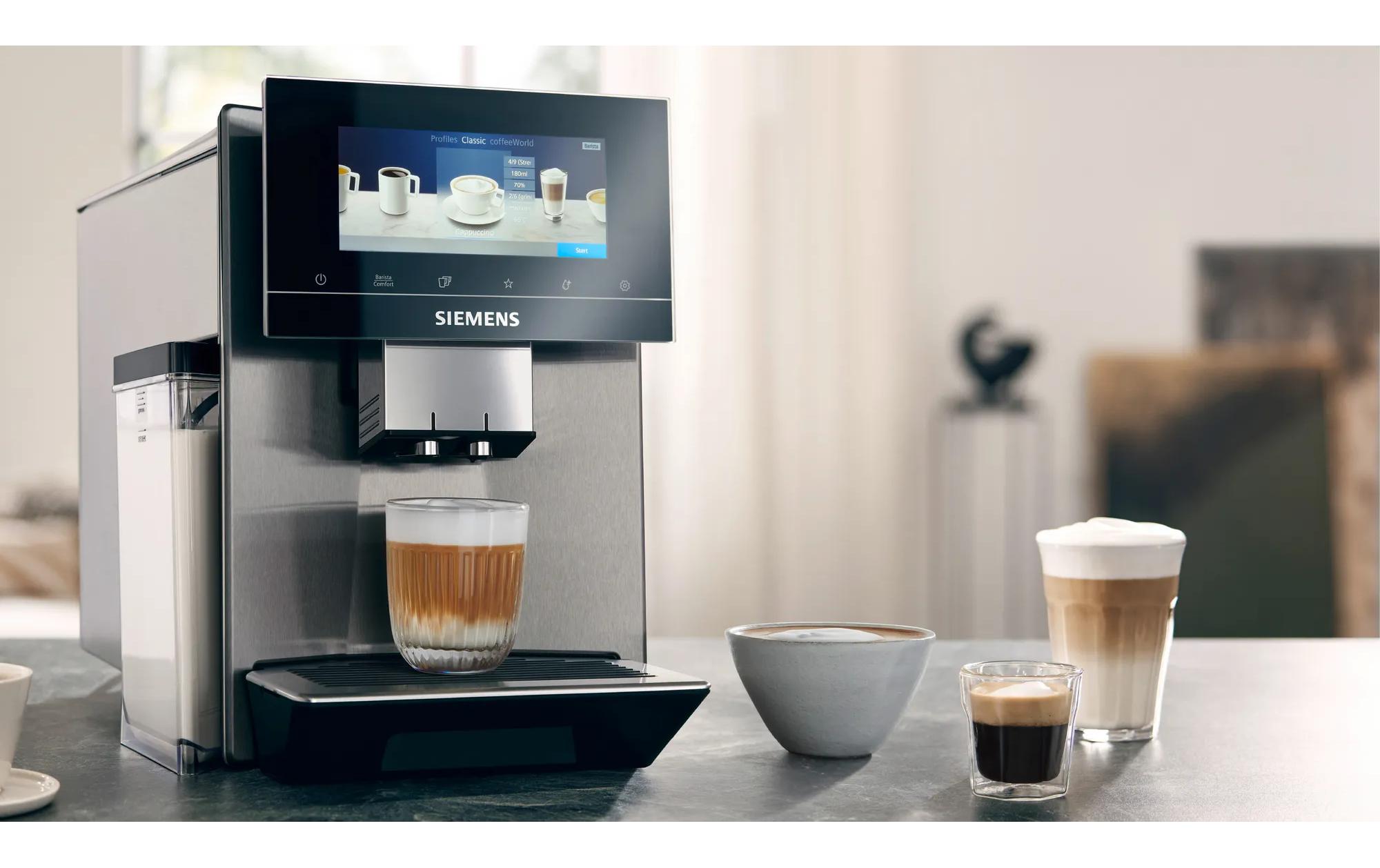 Kaffeevollautomat EQ 900 TQ905D03 Edelstahl<br>Vollautomatische Kaffeemaschine mit iAroma-System für beste Kaffeequalität