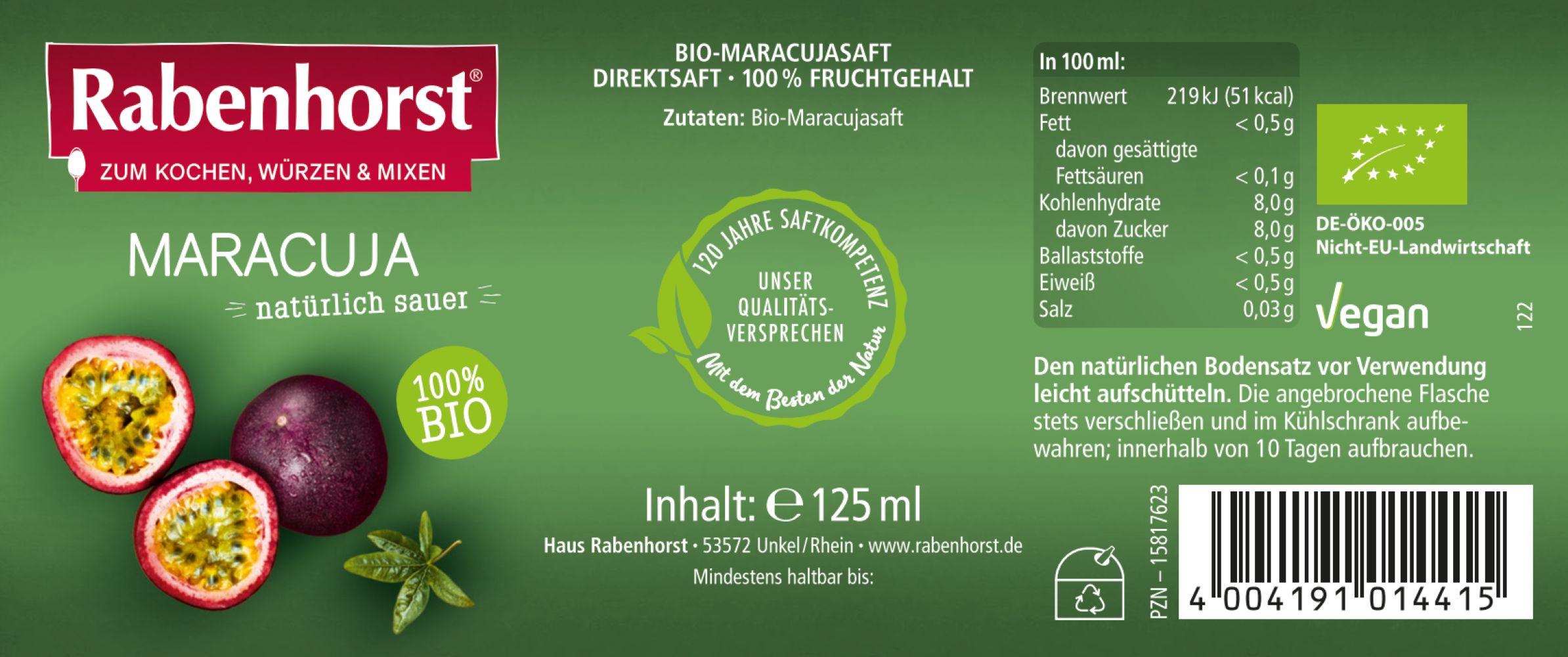 Rabenhorst Maracuja BIO Mini