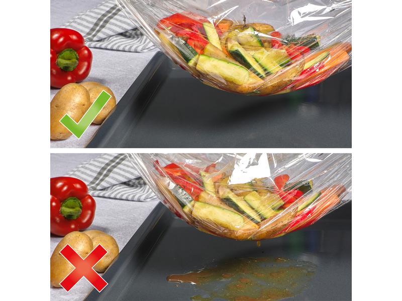 Toppits Bratbeutel 2 in 1 Grösse M, 8 Stück Bratbeutel für schonendes Garen und Braten