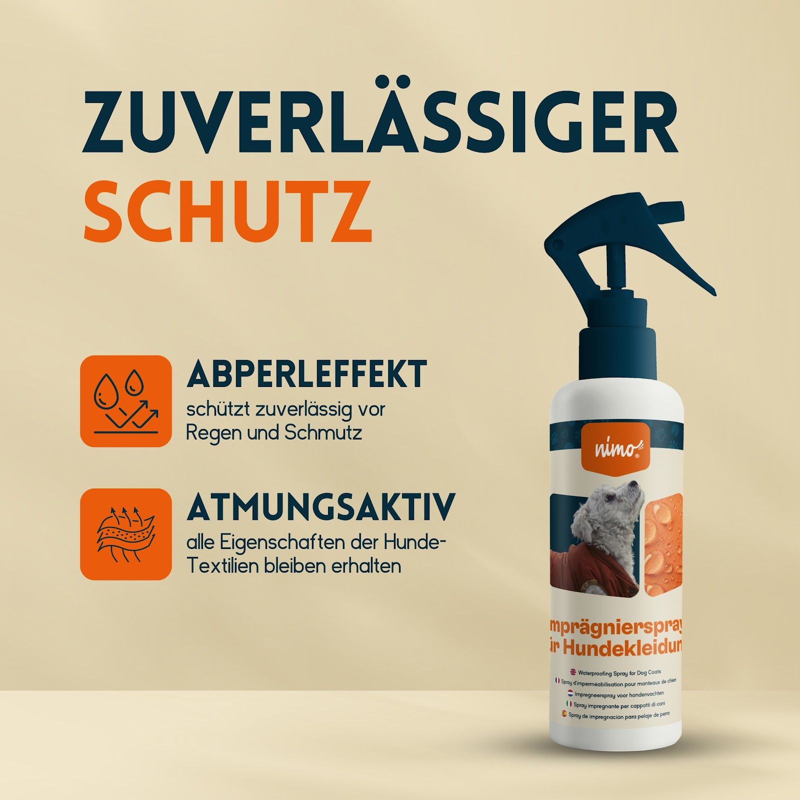 nimo Imprägnierspray für Hundebekleidung