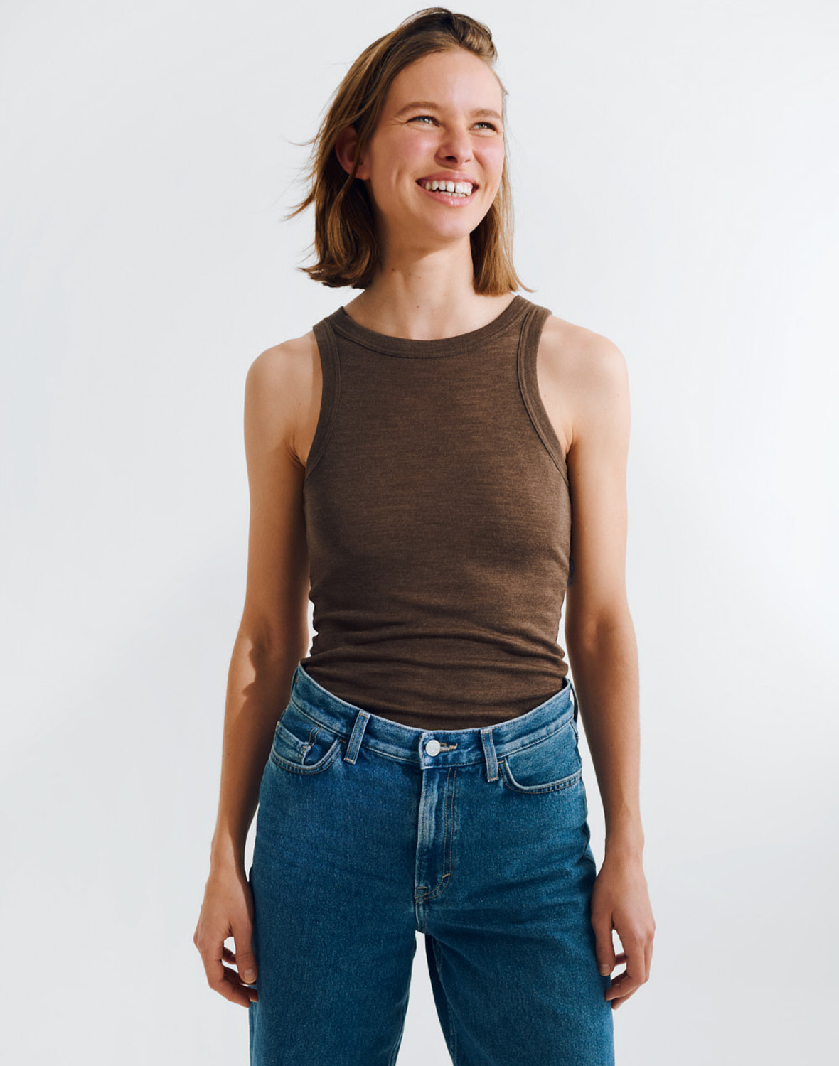 Tanktop van merinowol/zijde voor dames