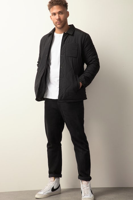 STHUGE Overshirt-Jacke, wattiert, Hemdkragen, bis 8 XL