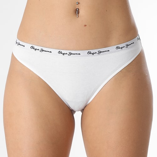 Lot De 3 Strings Femme Classic PLU10956 Bleu Marine Blanc Bleu Clair