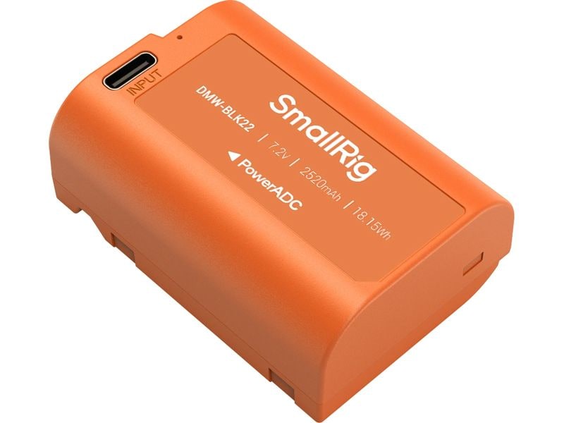 Smallrig Digitalkamera-Akku DMW-BLK22 USB-C Orange USB-C aufladbarer Kamera-Akku