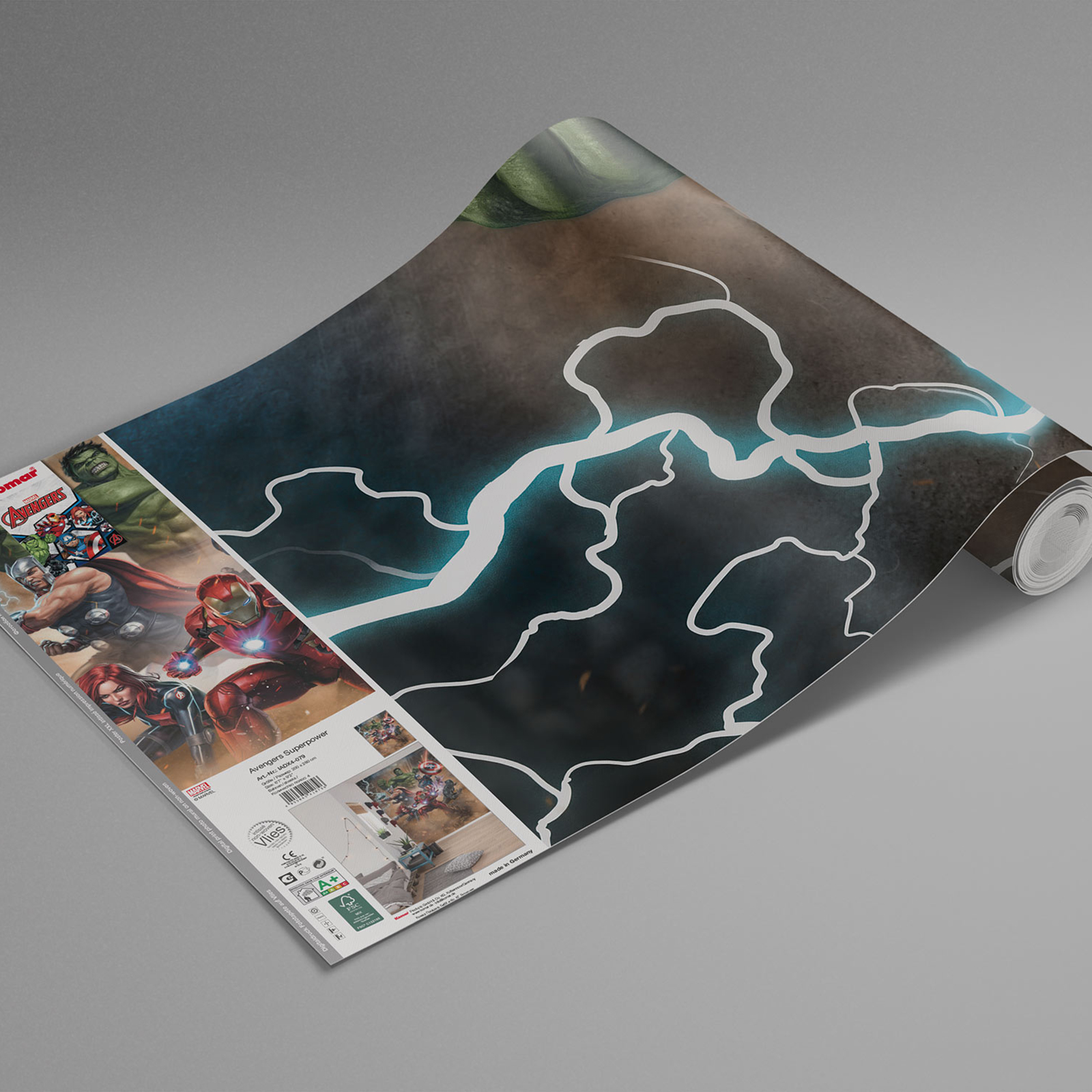 Vlies-Fototapete AVENGERS SUPERPOWER - bunt - 200x280 cm