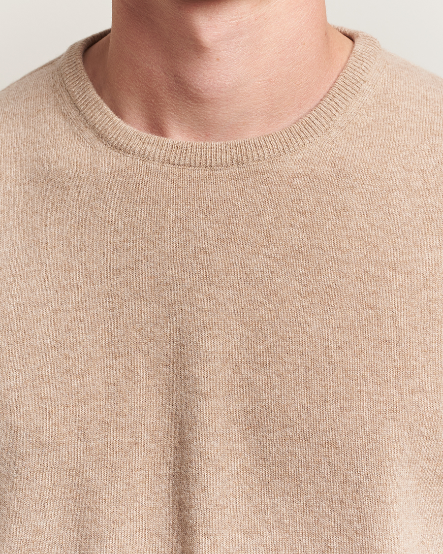Morgano Wool/Cashmere Crewneck Beige