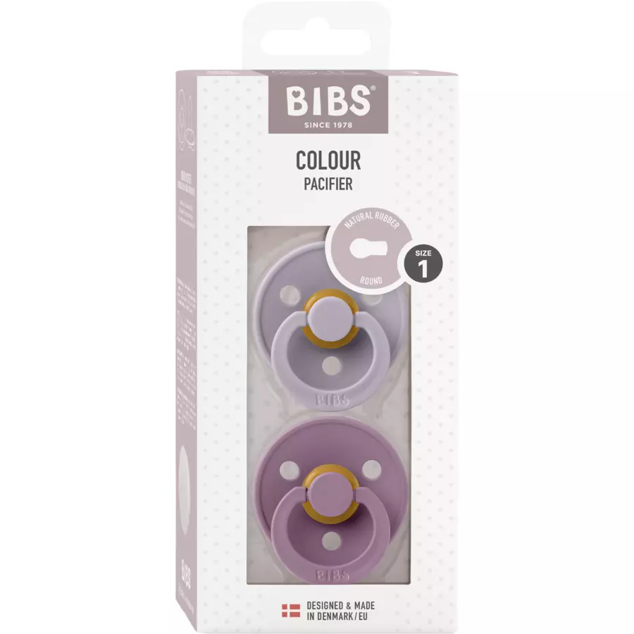 BIBS® Schnuller Colour Fossil  Grey & Mauve 0-6 Monate, 2 Stk.