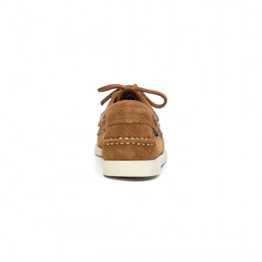 DOCKSIDES PORTLAND FLESH OUT Brown Cognac-Chaussures bateau pour femme en cuir suede