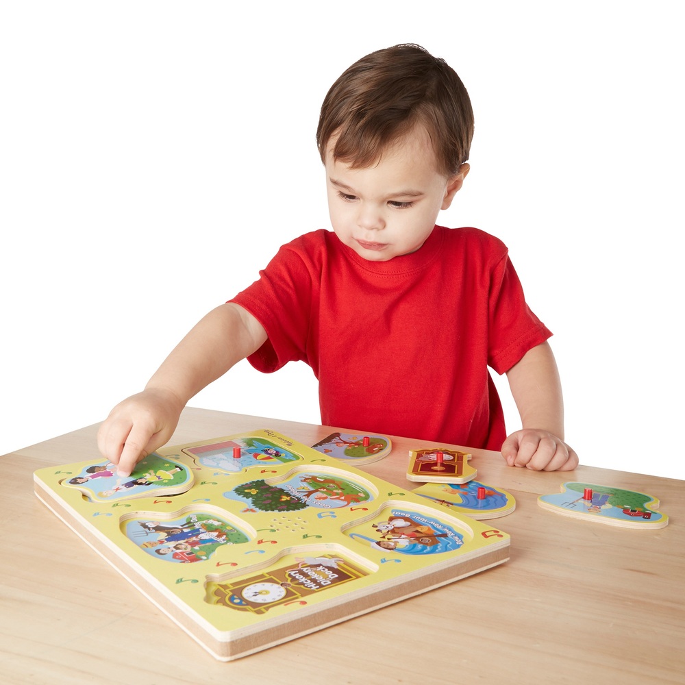 Melissa & Doug Holzpuzzle-Sortiment mit Kinderreimen