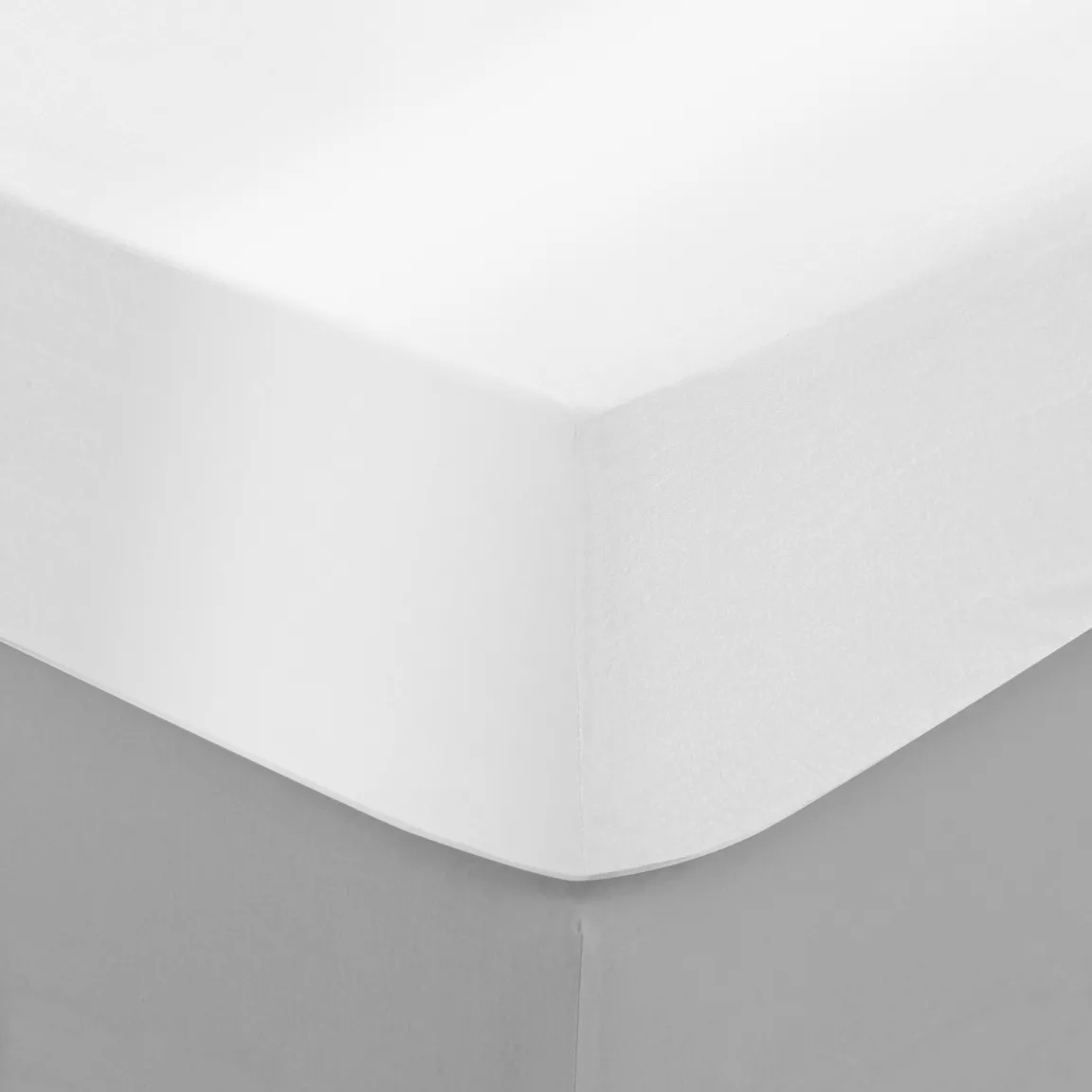 Drap housse satin de coton (140 x 190 cm) Lydia Blanc