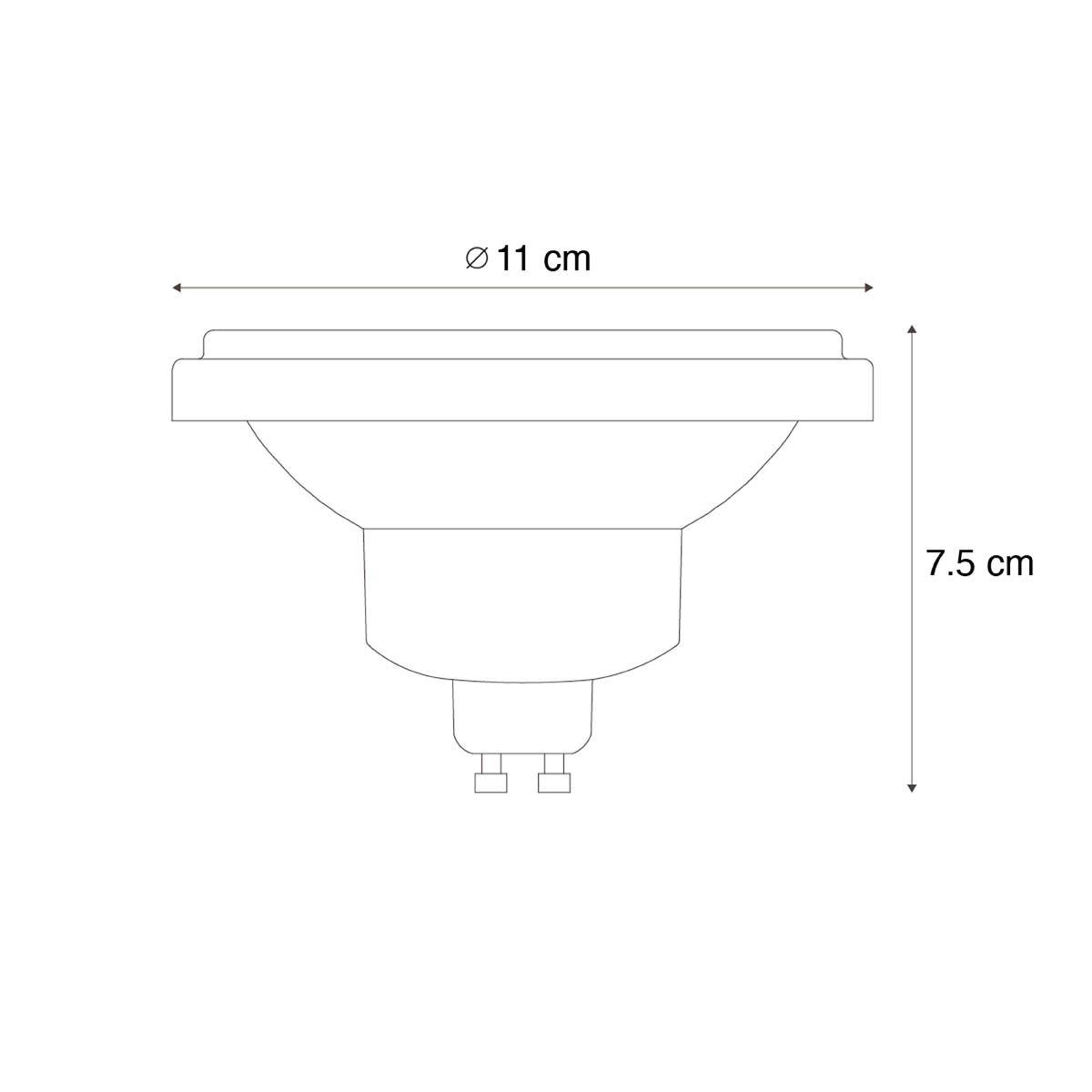 Smart GU10 dimbare LED lamp AR111 10W 800 lm 2200 - 6500K