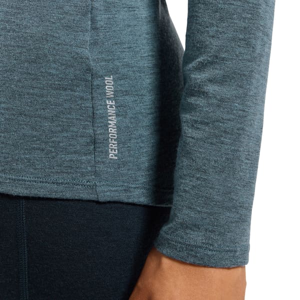 T-shirt thermique ODLO REVELSTOKE PW 150 BL TOP CREW NECK L/S W PROVINCIAL BLUE/DARK SAPPHIRE MELANGE