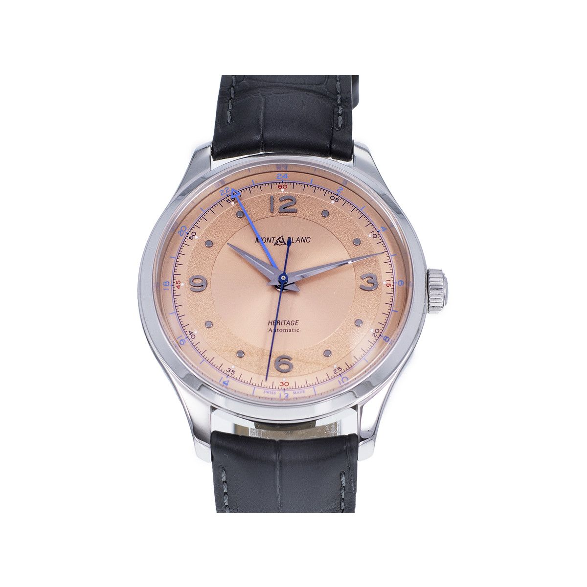 Montre d'occasion MONT BLANC Héritage homme automatique bracelet cuir noir