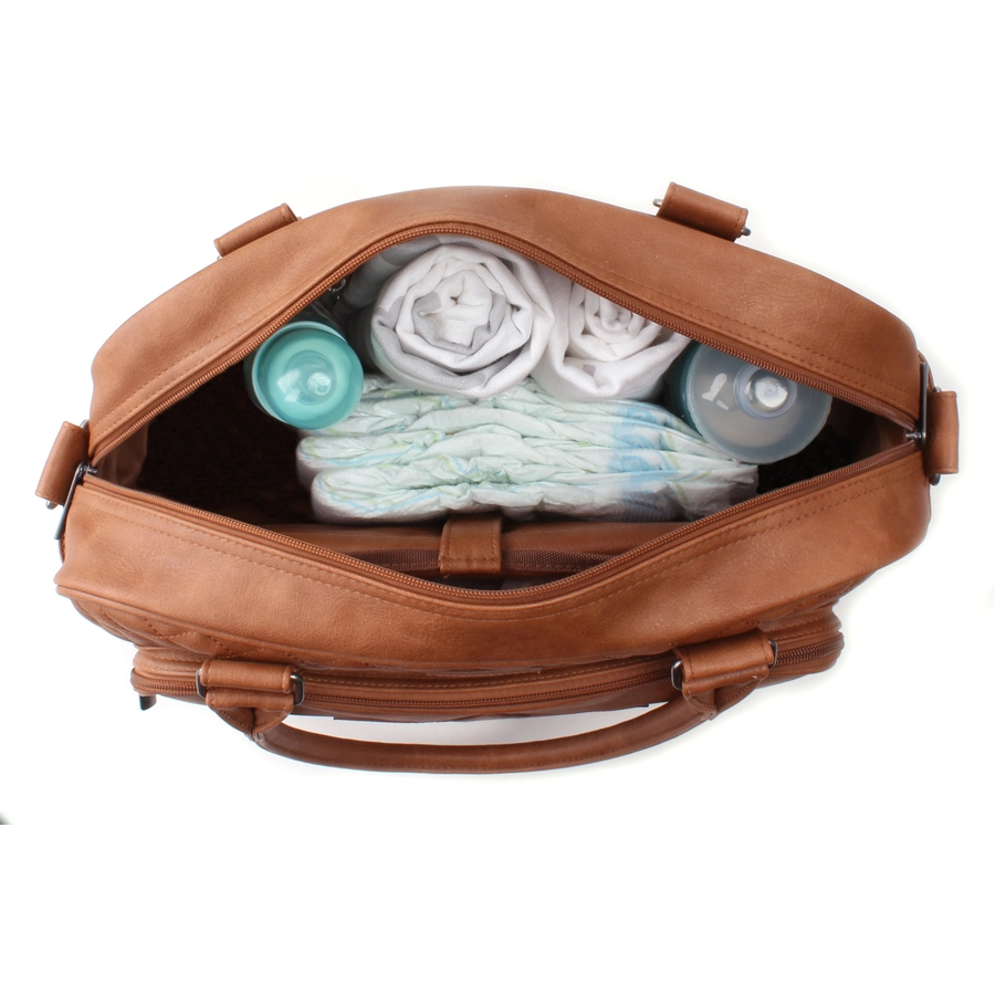 Kidzroom Wickeltasche Coloured Stars Cognac
