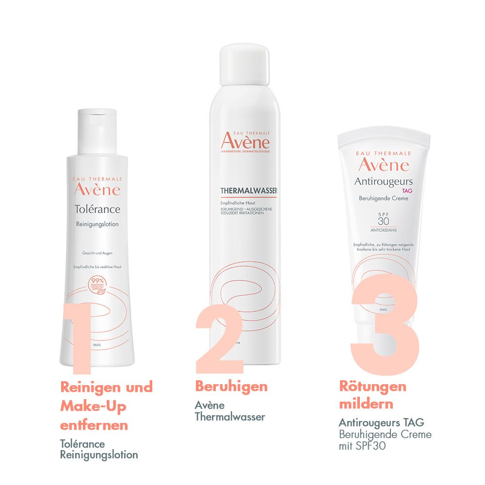 Avène Antirougeurs Tag Beruhigende Creme mit SPF 30 - beruhigend bei Rötungen und Rosacea-Behandlung