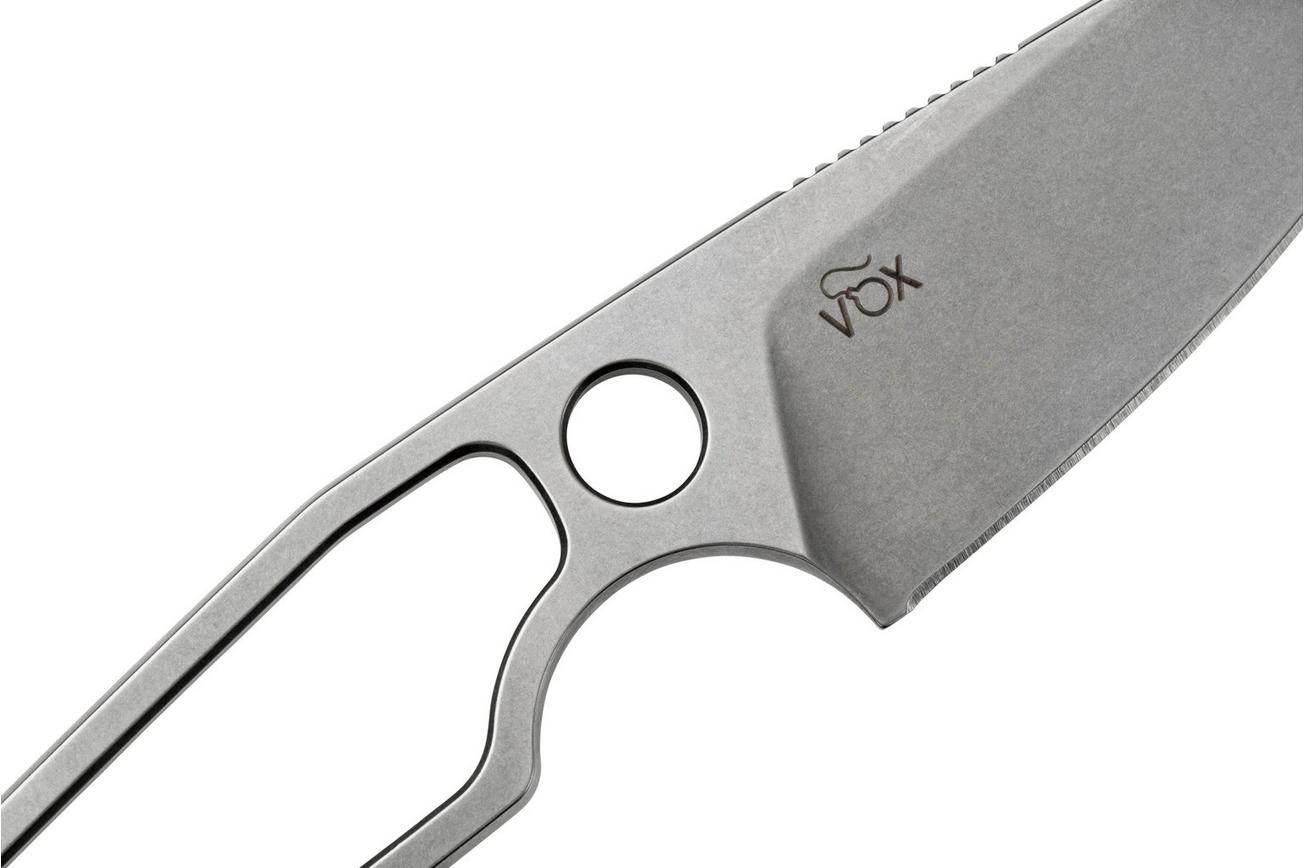 MKM Makro 1 Droppoint Stonewashed vaststaand mes, Jesper Voxnaes design