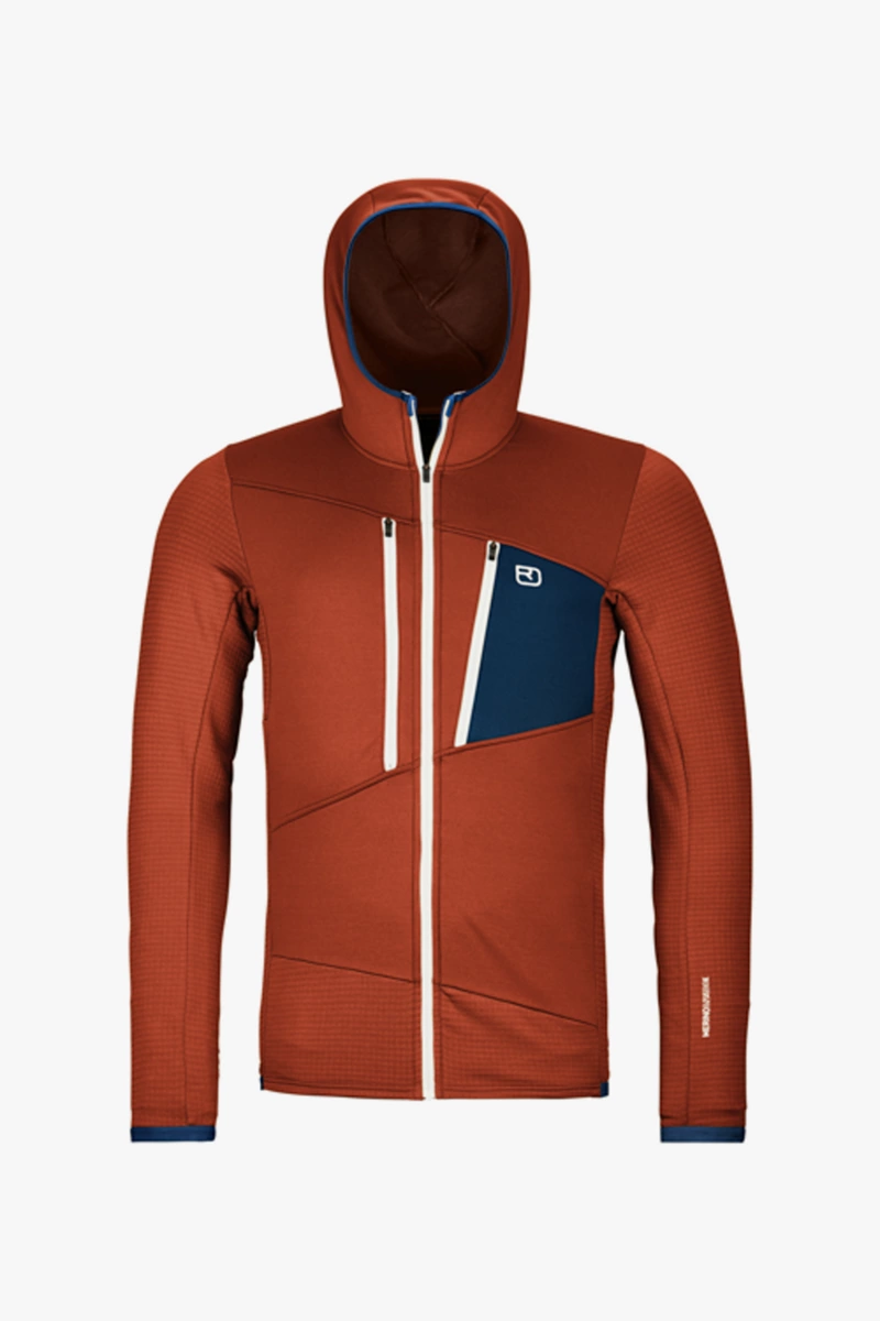 Ortovox Fleece Grid Hoodie Herren Midlayer