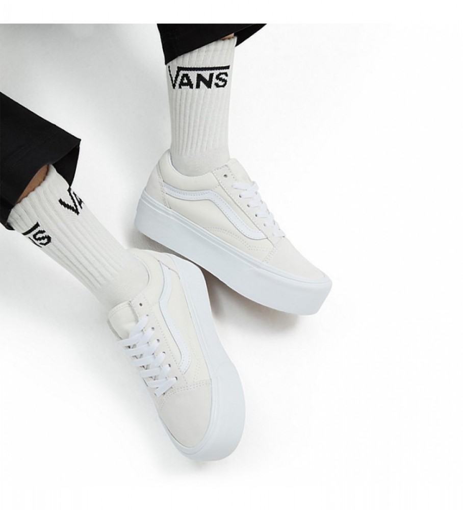 Tênis Vans Old Skool Stackform de camurça amarela