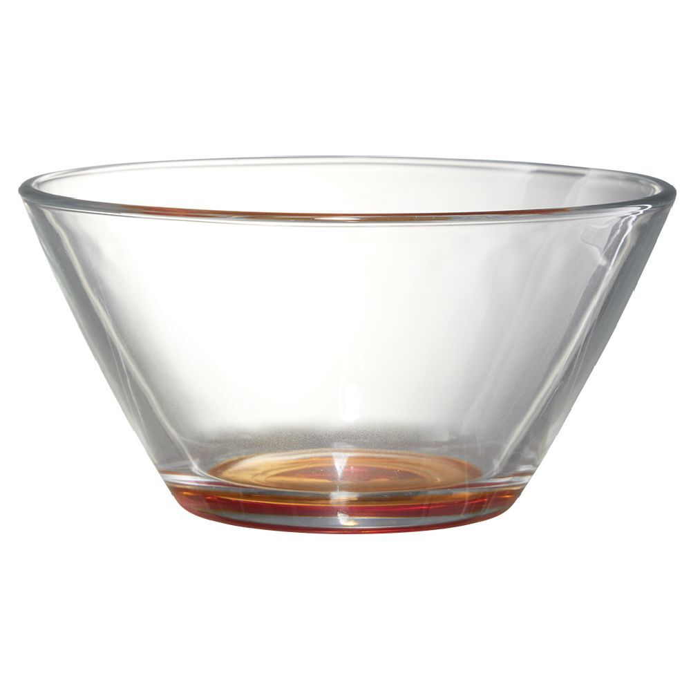 Coupelle en verre avec fond coloré