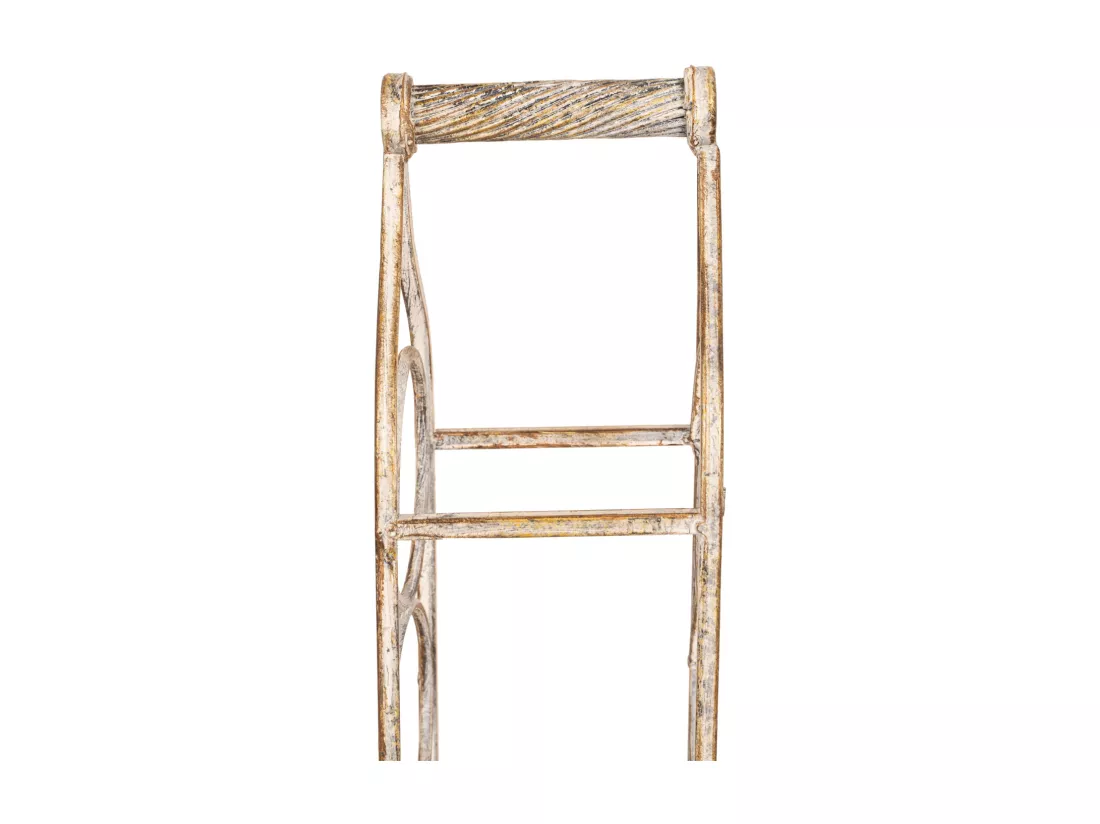 BISCOTTINI Porte-Bouteilles - Fer Forgé Finition Blanc Antique - Idéal pour la Décoration du Salon ou de la Cuisine - Casier à Vin - 15 x 16 x 105 cm