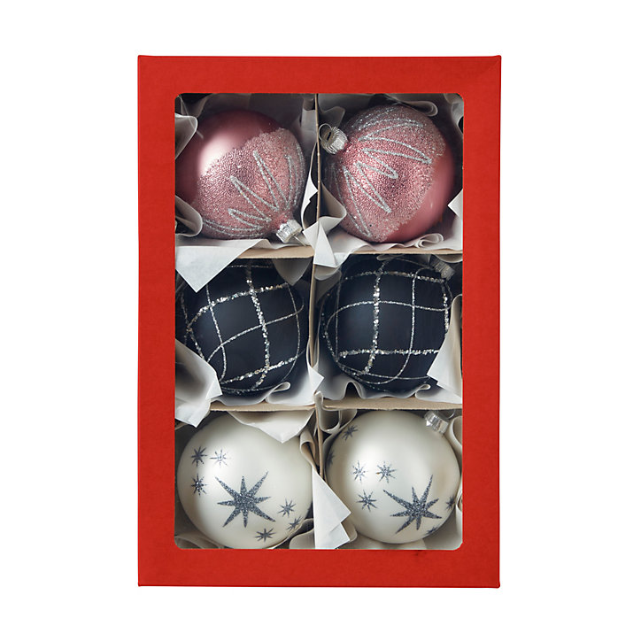 Assortiment 6 boules en verre Midnight