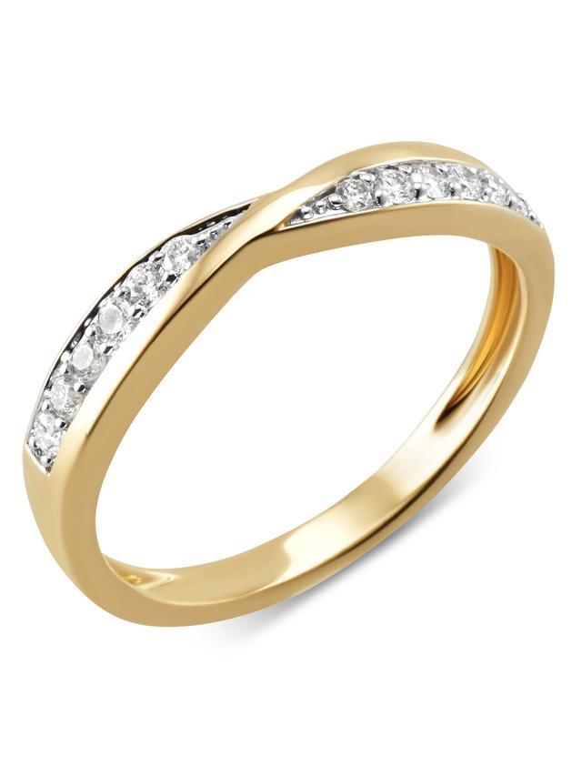 Croisé-Ring, LG-Brillanten, Gelbgold 585