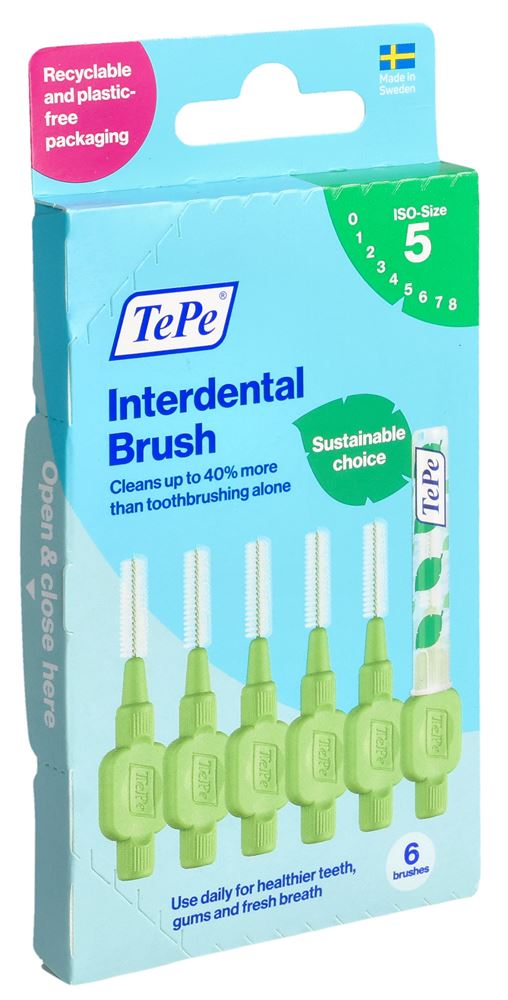TEPE Interdental Brush<br>6 Stück, Blister, 0.8mm, grün