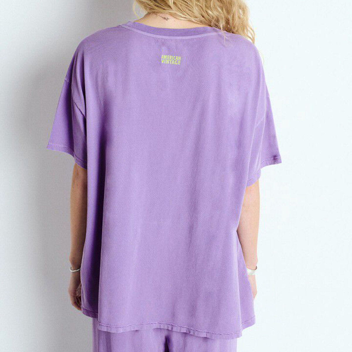 AMERICAN VINTAGE<br>Camiseta de manga curta com decote canoa PYMAZ
