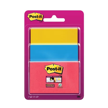 Post-it® Super Sticky Notes, 3 Blöcke à 45 Blatt