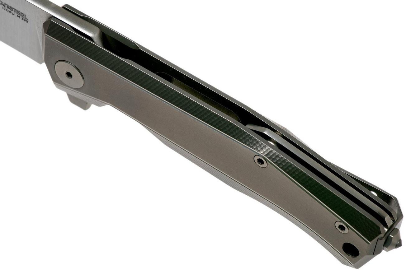 LionSteel Myto MT01-GY Grey Titanium zakmes, Molletta design