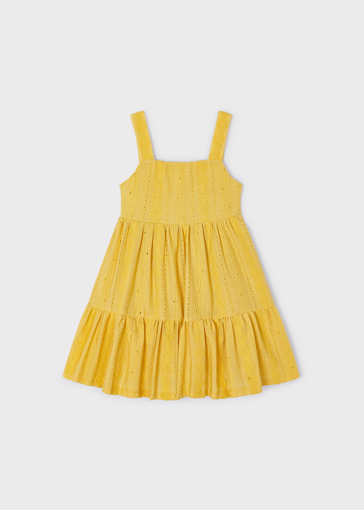 Vestido perfurado com estampa de flamingo para meninas