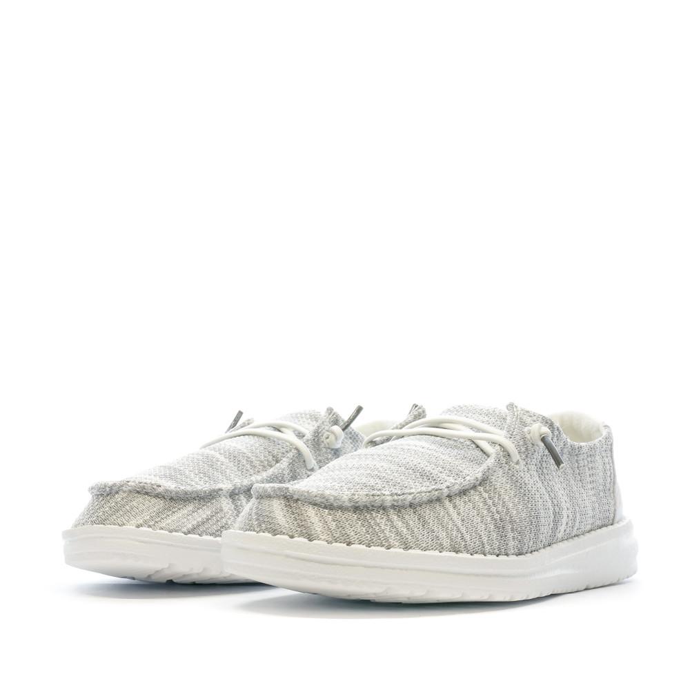 Hey Dude Chaussures Grises Chinés Femme Hey Dude Wendy