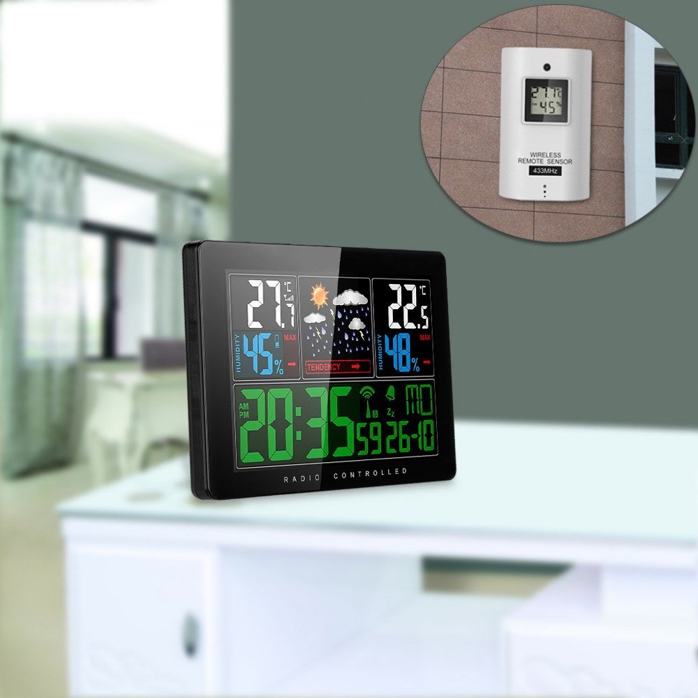 (2-tlg. Set) Wireless Wetterstation Digital Thermometer / 5.7