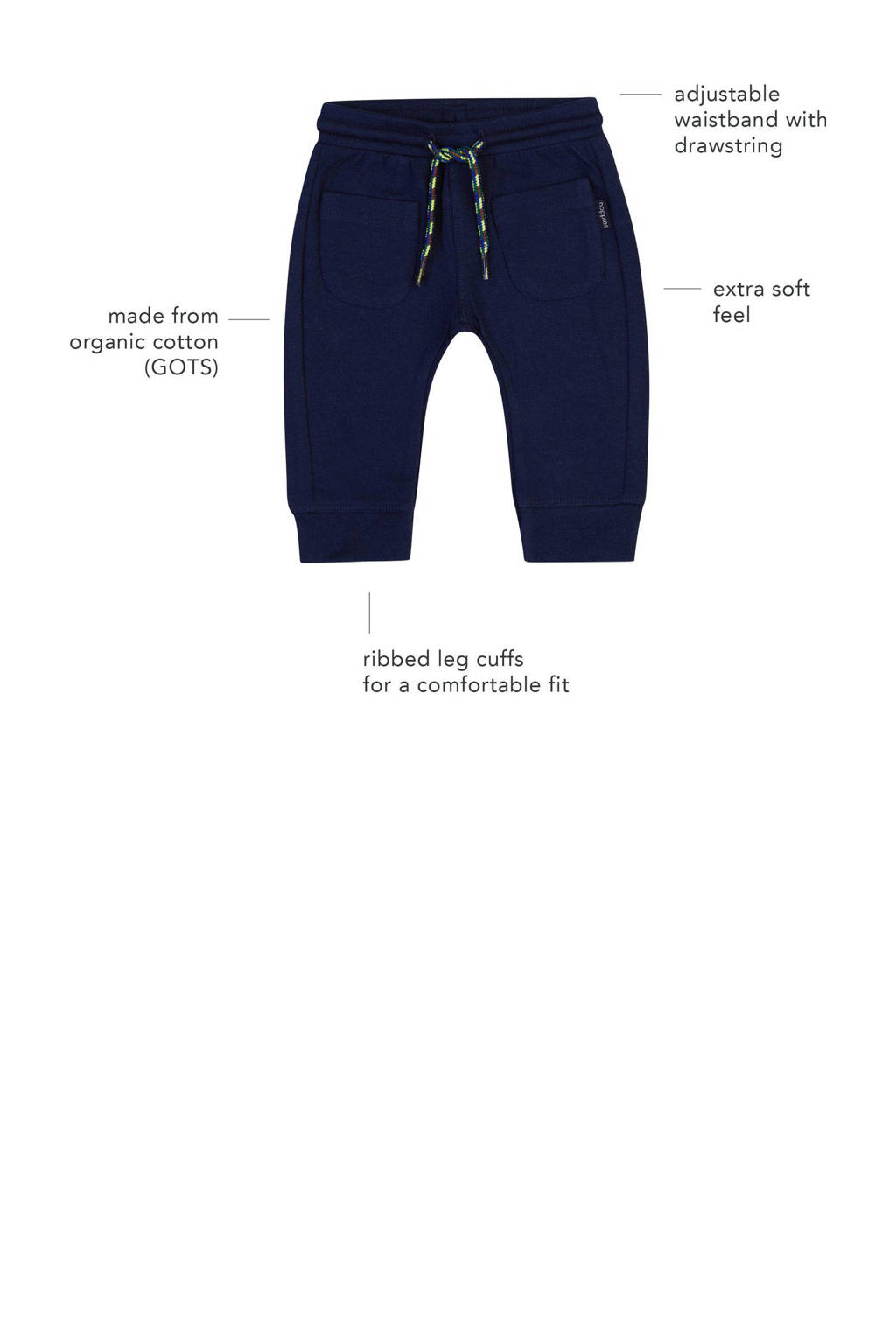 Noppies regular babybroek blauw