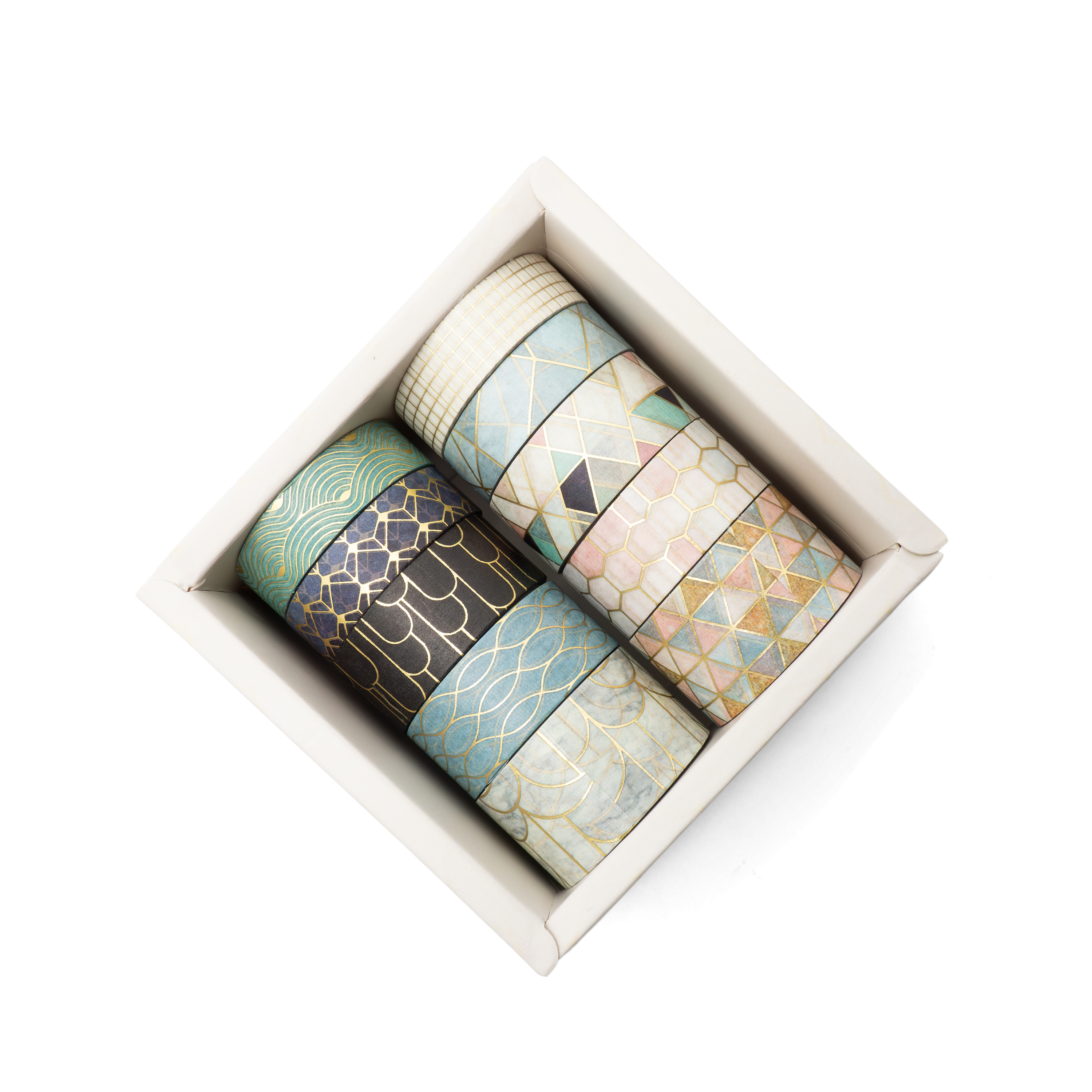 (10er Set) Washi Tape Deko Klebeband Bastel Masking Tape - Triangle