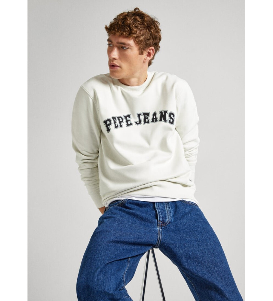 Moletom Pepe Jeans Raven, branco-creme