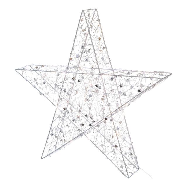 Metalldraht Stern mit 50 LEDs
