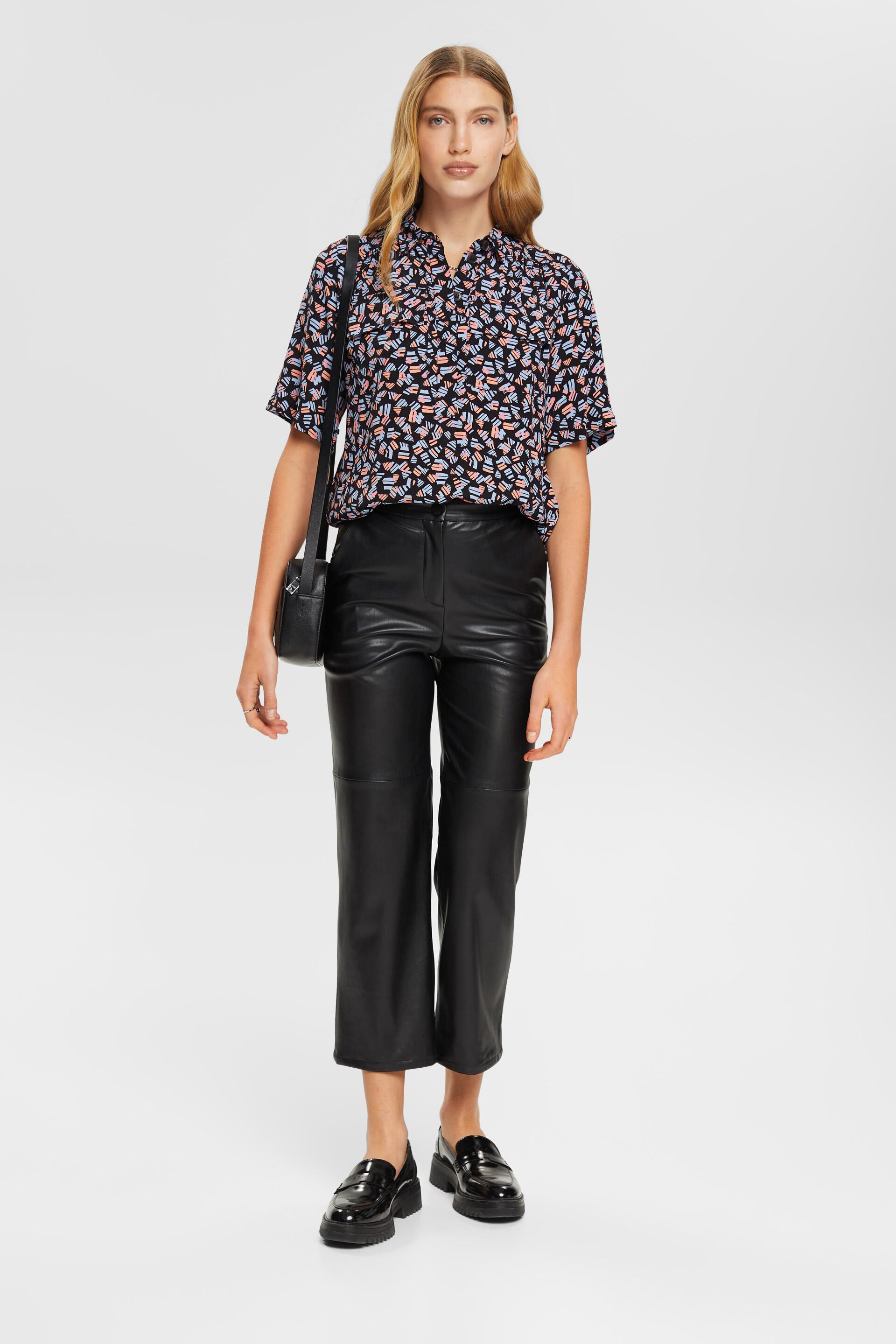 Blouse en crêpe à motif all-over
