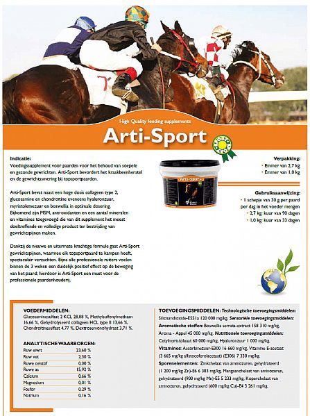 Global Medics - Arti Sport - Voedingssupplement - Paarden - Gezonde Gewrichten