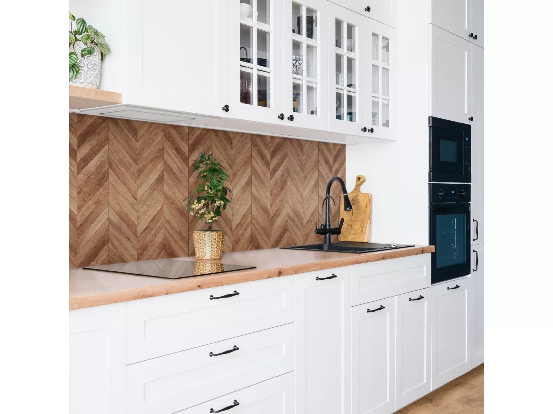 Panneaux muraux autocollants en vinyle imperméable - Planches de bois 100 x 50 cm