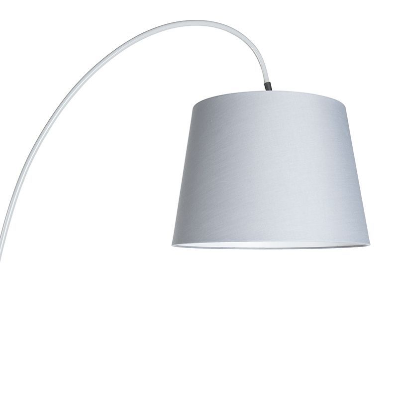 Moderne booglamp met grijze kap - Bend