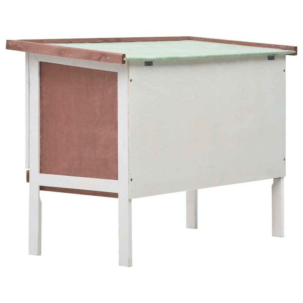 Clapier d'extérieur 1 niveau 90 x 45 x 65 cm marron bois