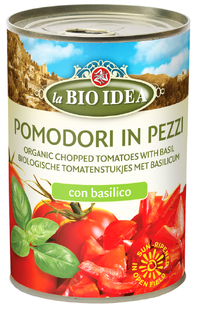 La Bio Idea Tomatenstukjes Basilicum 400GR