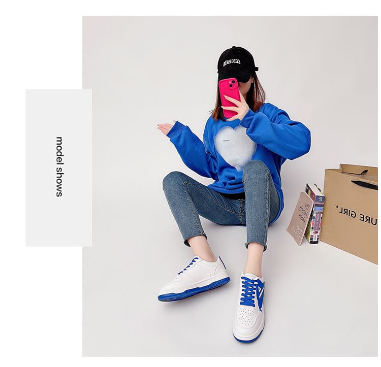 telijimi - Platform sneakers met kleurblokletters