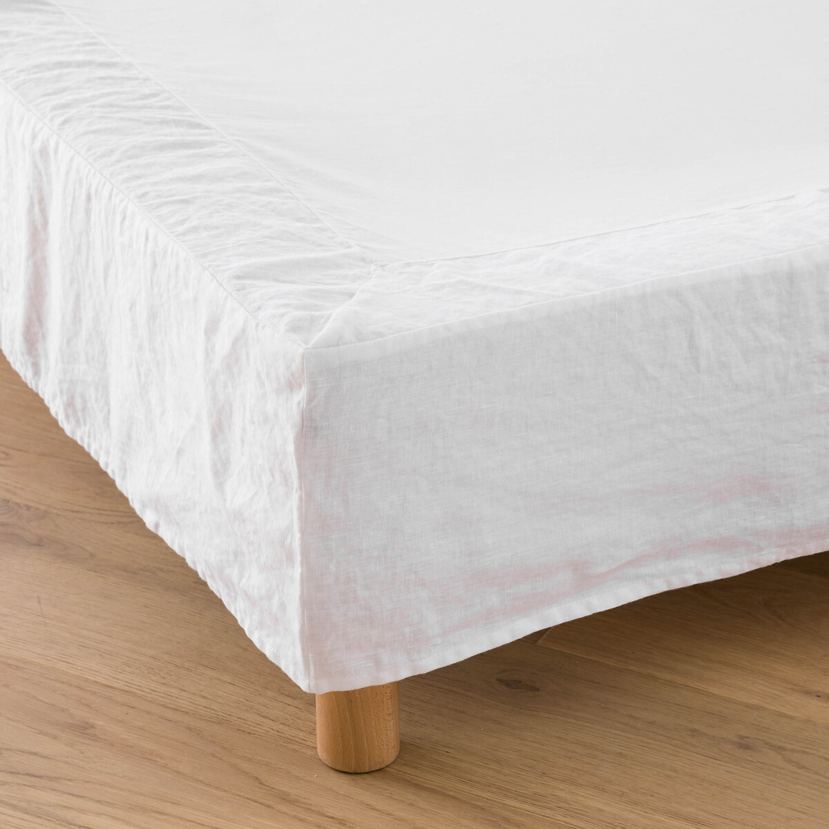 LA REDOUTE INTERIEURS<br>Grade de cama curta e lisa em linho lavado, Abella