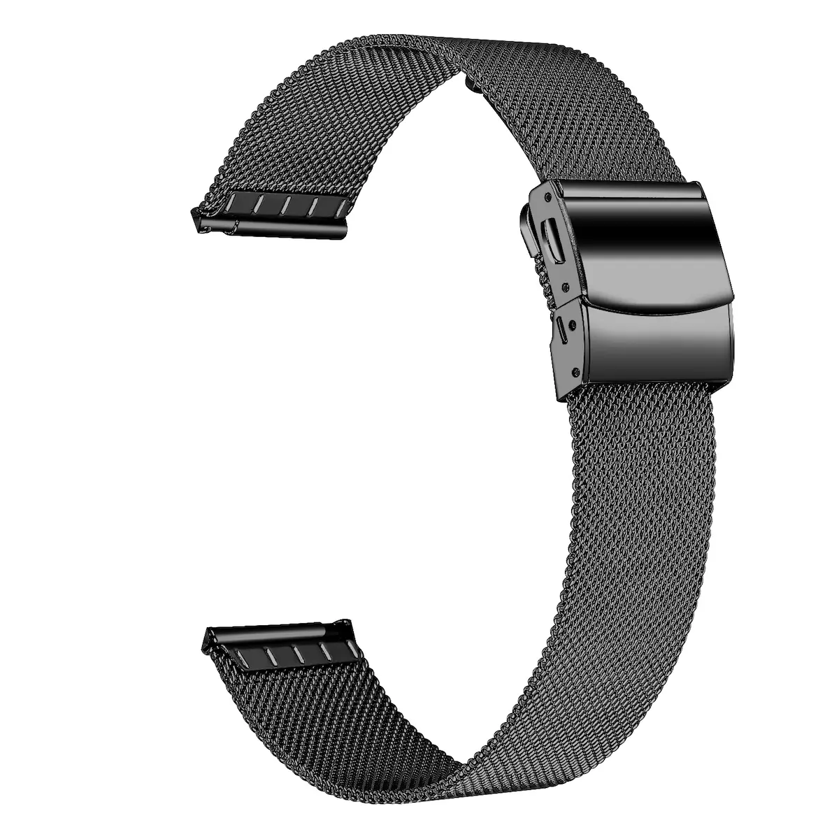 Klokkerem i rustfritt stål for Samsung Gear S3 Classic / Huawei Watch 3, 22mm Sort