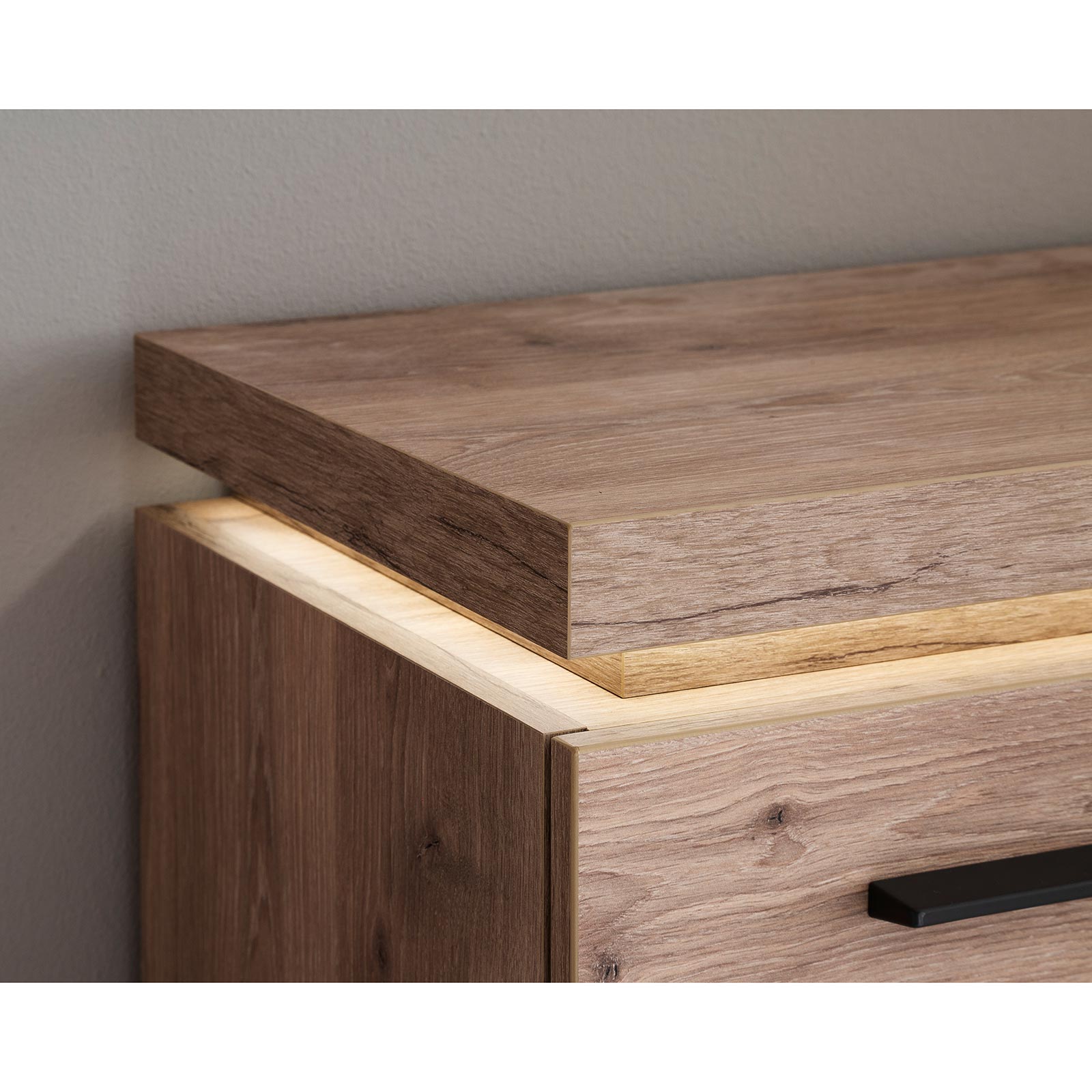 Kommode - Viking Oak - LED-Beleuchtung - 75 cm